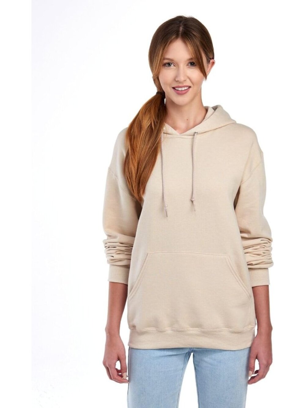 Jerzees Men's Sand Stone Long Sleeve Nublend Pullover Sweatshirts Hoodies